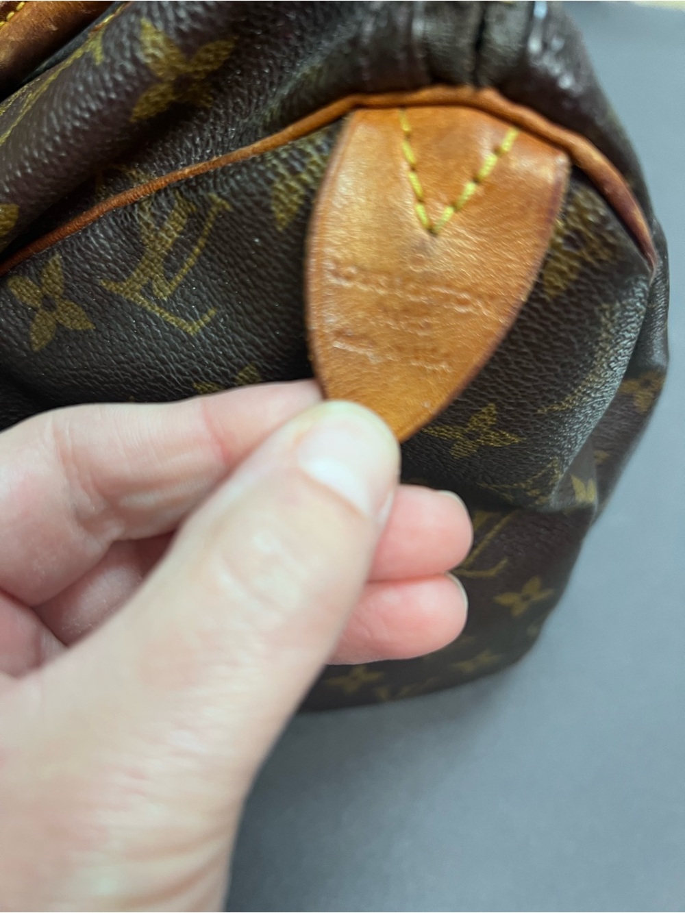 Louis Vuitton Brown Monogram Satchel with Tan Handles - Picture 5 of 16